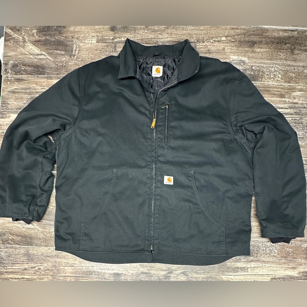 Carhartt Jacket - Duck - Quilted Lined - Work Jacket - Black - Men’s 2XL - GUC